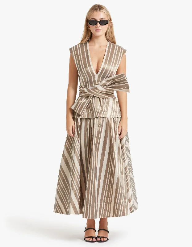 Women's Stylish Professional Garments Weekend Exclusive Wilson Midi Dress - Metallic Stripe