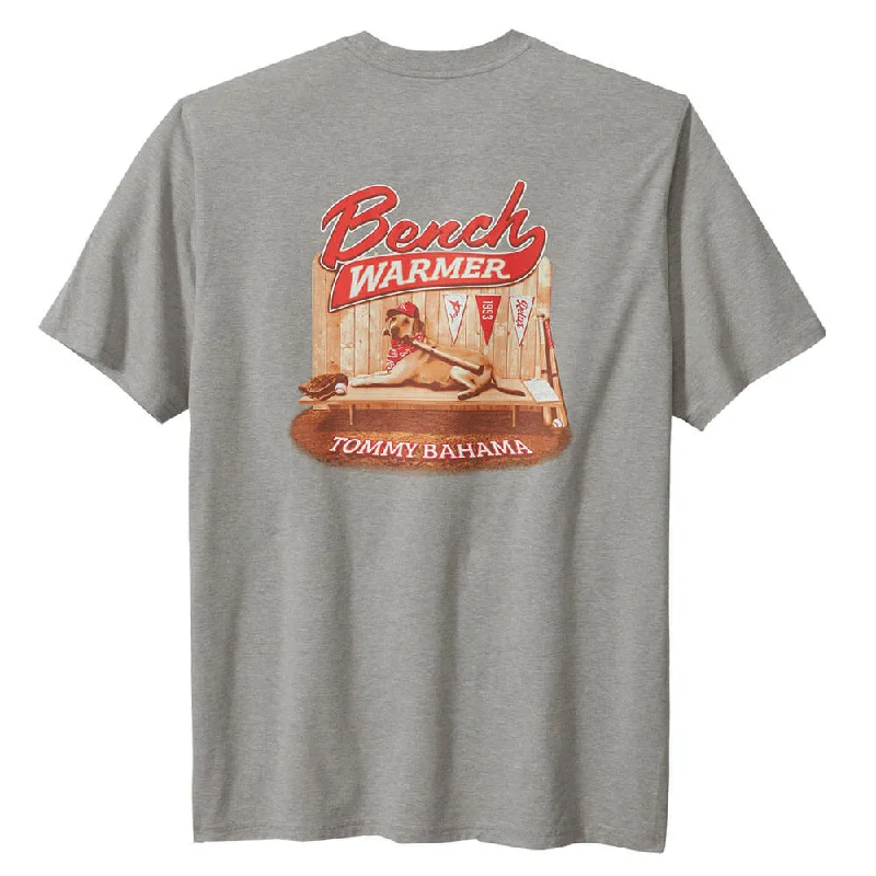 Women's Tops And Clothing Find Your Unique Flair Tommy Bahama Bench Warmer Pocket T-Shirt - Grey Heather