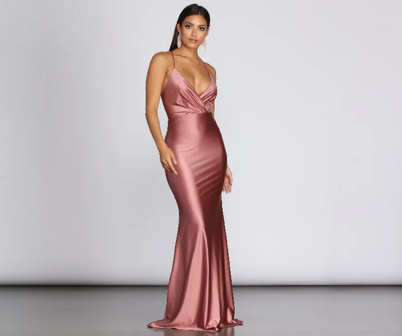 Women's Classic Attire Crazy Discounts, Hurry Up Jerry Cross Back Draped Gown