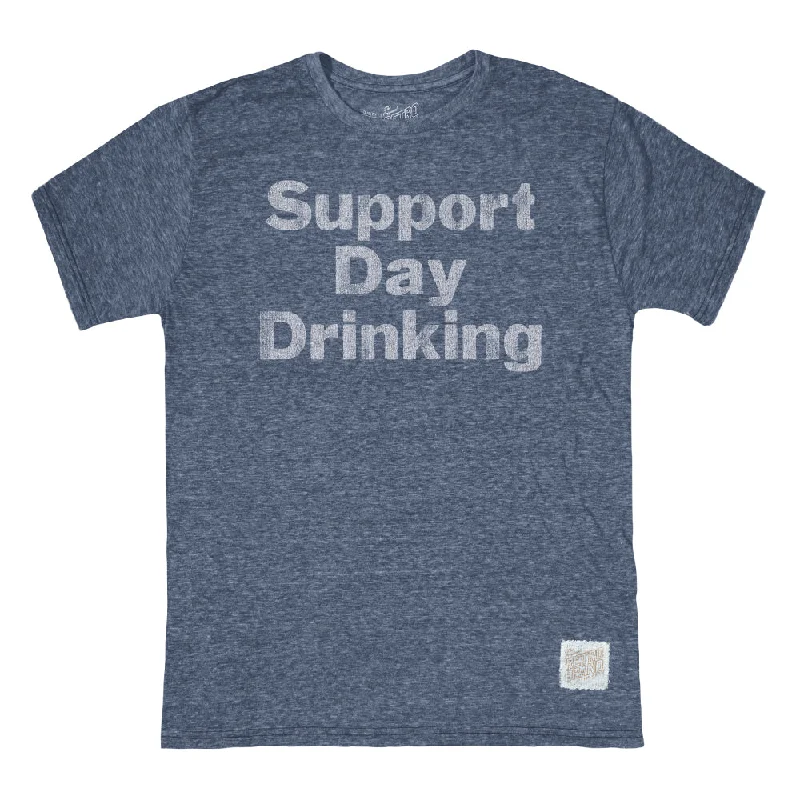 Women's Urban Clothing Holiday Attire Sale Retro Brand Support Day Drinking Tri-Blend Unisex T-Shirt - Navy