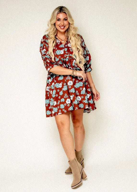 Timeless Women's Clothes Break Fashion Norms Dream Getaway Floral Mini Dress