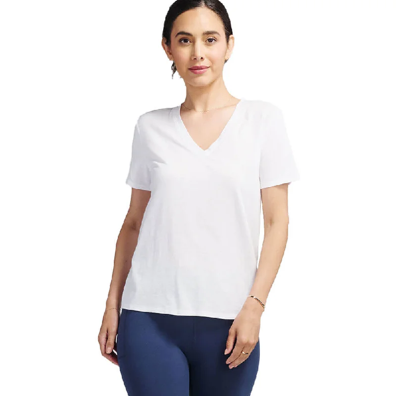 Women's High-End Clothing Trendy Clothing Sale Tasc Womens All Day V-Neck T-Shirt - White