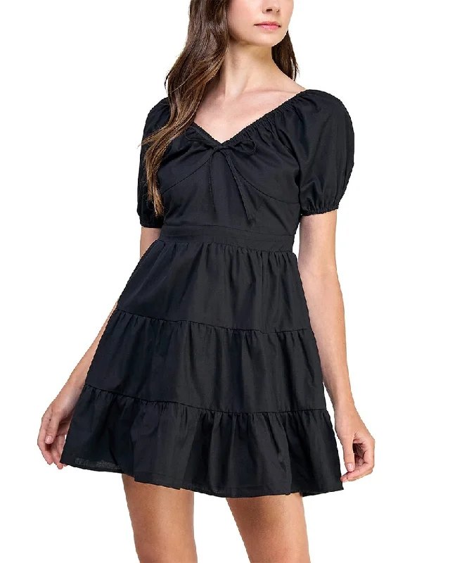 Women's Clothing And Garments Sets New Styles Just In Koko + Mason Puff Sleeve Mini Dress