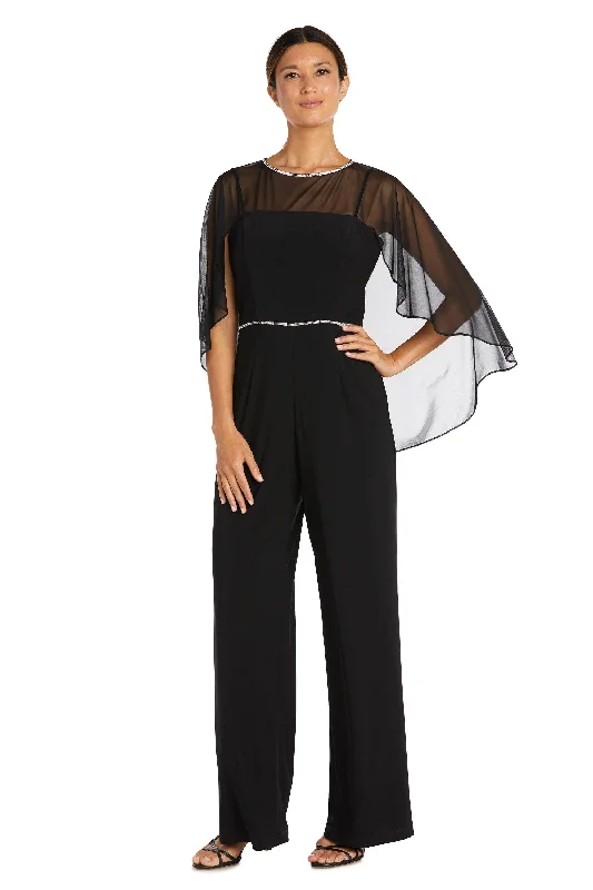 Women's Comfortable Lounge Outfit Spring Fashion R&M Richards 2504P Formal Capelet Jumpsuit