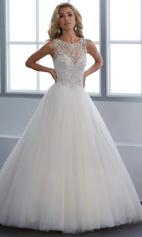 Women's Elegant Clothing Sets Mega Sales Christina Wu Brides - 15664 Beaded Illusion A-Line Gown With Chapel Train