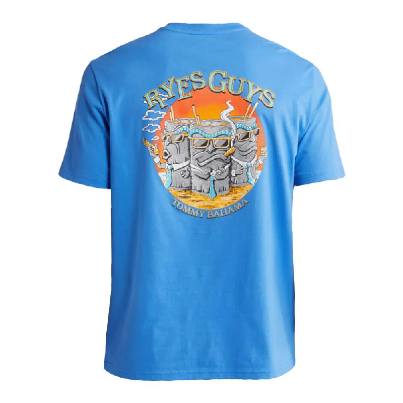 Affordable Women's Apparel Tropical Island - Inspired Attire Tommy Bahama Ryes Guys Tee T-Shirt - Palace Blue