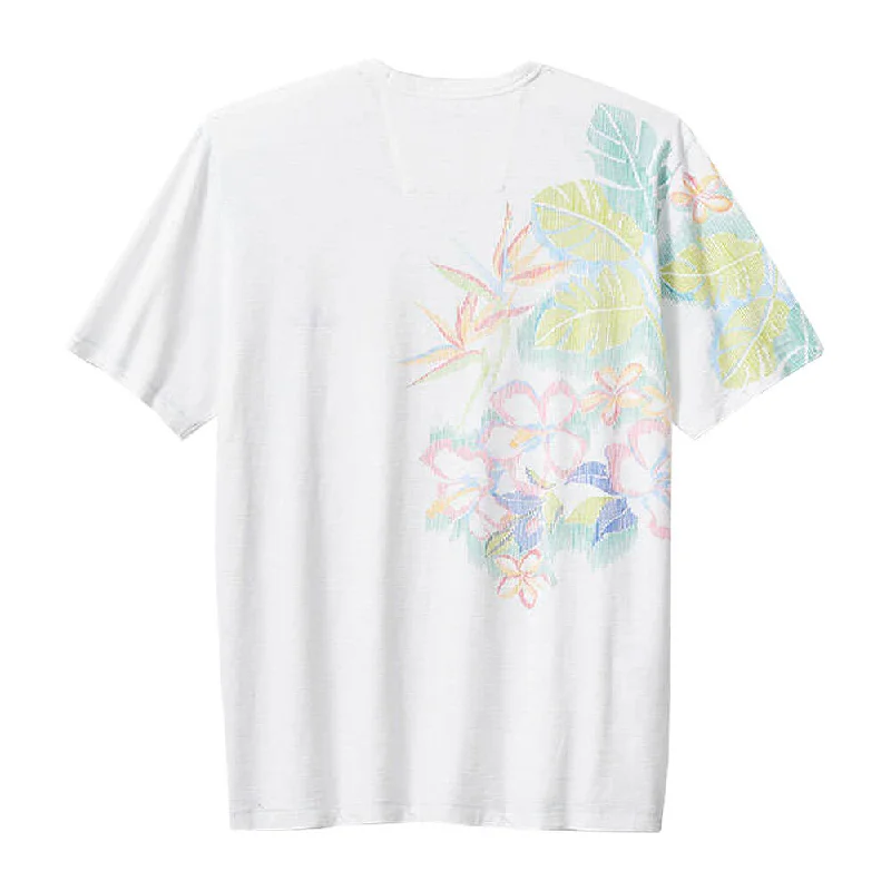 Women's Functional Outdoor Garments Rustic Countryside Charm Look Tommy Bahama Blurred Vines Lux T-Shirt - White