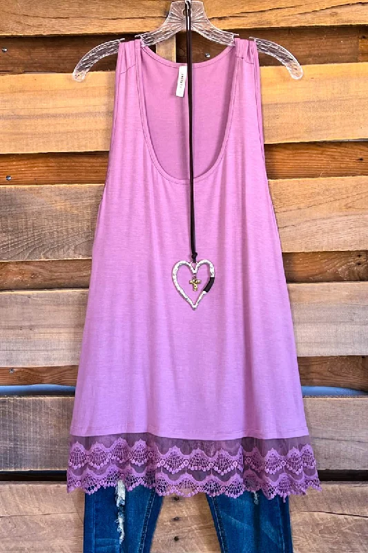 Women's Trendy Clothing Limited Quantities Extender: Slip on Tank/Tunic - Mauve