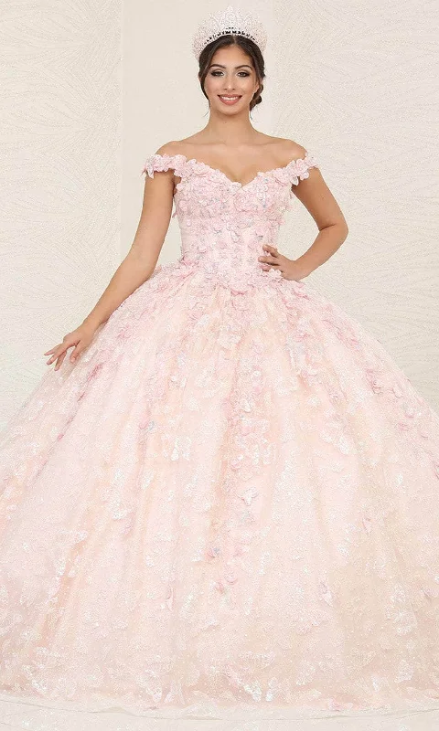 Stylish Women's Garments Wardrobe Essentials May Queen LK259 - Floral Accented Ballgown