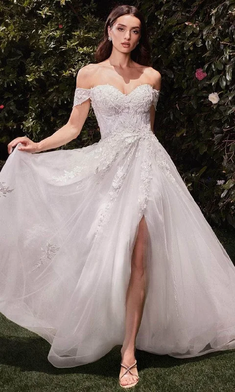 Women's Formal Event Outfit All Season Fashion Collection Cinderella Divine Bridal C159W - Floral A-Line Bridal Gown