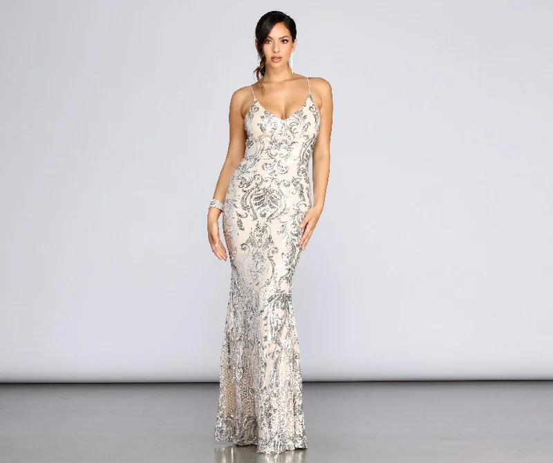 Women's Plus-Size Attire You'Ll Love Us Because Kennedy Sequin Gown