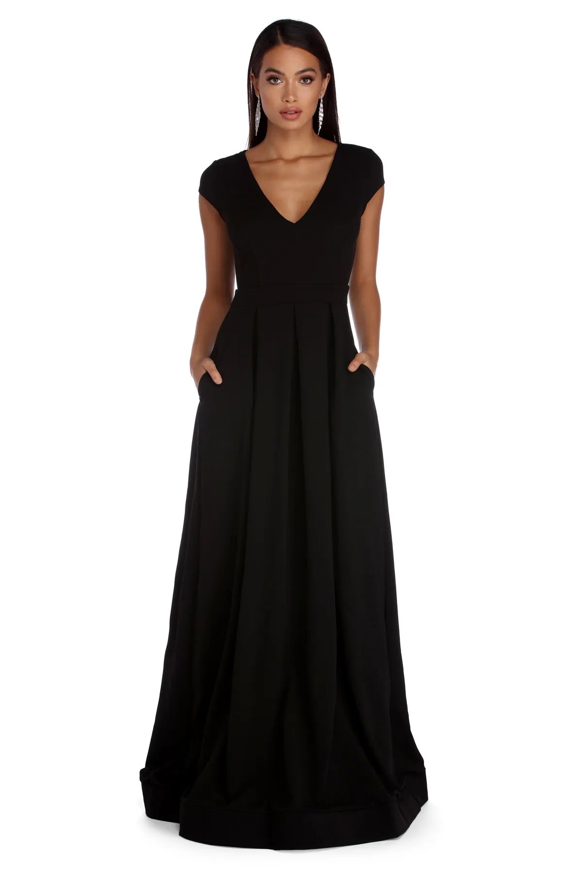 Women's Travel Garments Step Ahead, Lead The Trend Alisa Formal Crepe Ball Gown