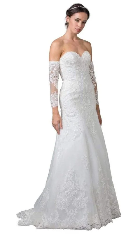 Women's Casual Wear Clothes Find Your Unique Flair Trevi Collection Bridal - W2376 Arm Sleeve Sweetheart Bridal Gown