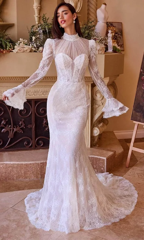 Chic Clothing For Women Seasonal Picks Andrea and Leo WL042 - Bell Sleeve Mermaid Bridal Gown