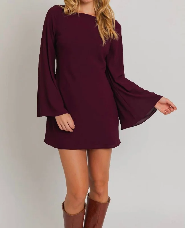 Affordable Women's Attire Exclusive Deals Online The Belle Du Jour Mini Dress In Wine