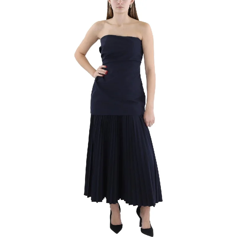 Women's Transitional Garments Versatile Wardrobe Essentials Austin Womens Pleated Strapless Midi Dress