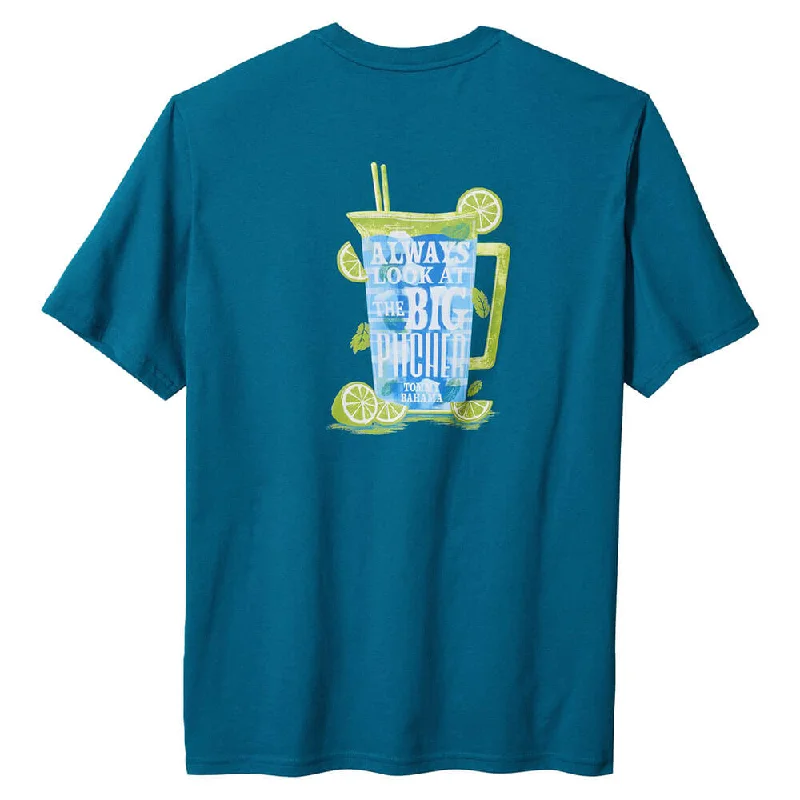 Chic Clothing For Women Popular Collection Tommy Bahama Big & Tall Always Look At The Big Pitcher T-Shirt - Blue Allure