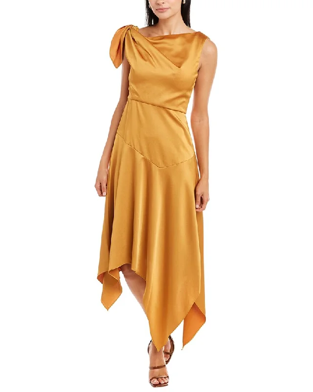 Women's Trendy Clothes Hot Styles Theia Larissa Handkerchief Midi Dress