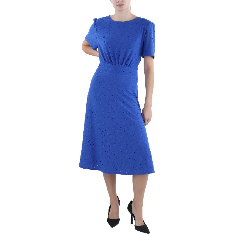 Comfortable Garments For Women Innovate Your Wardrobe Womens Below Knee Eyelet Midi Dress