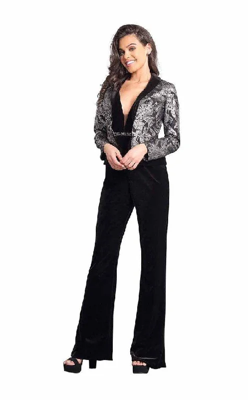 Classic Clothes For Women Graceful Movement Rachel Allan Sleeveless Formal Jacket Jumpsuit 8353