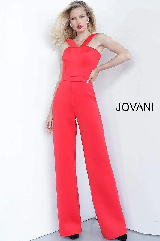 Women's Trendy Casual Clothes Feminine Flow Jovani 68832 Long Formal Jumpsuit