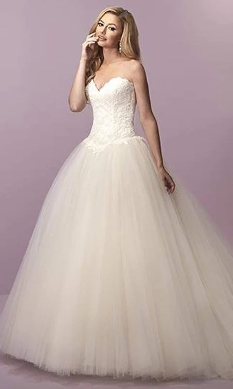 Stylish Women's Attire Eclectic Style Wardrobe Christina Wu Brides - 18061 Strapless Sweetheart Lace Textured Ballgown