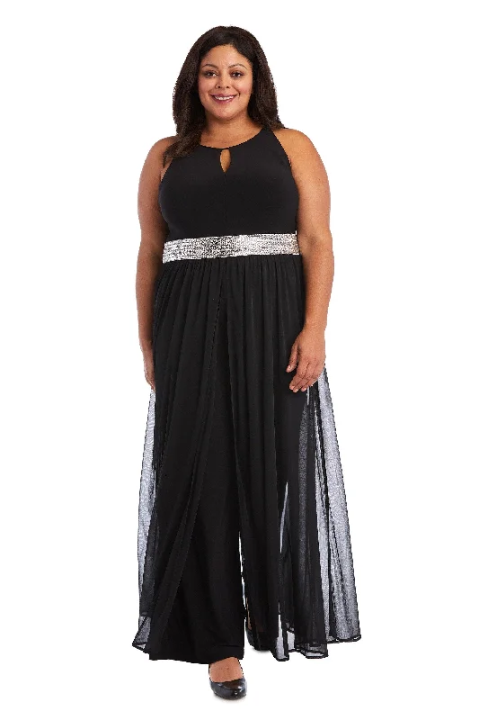 Women's Outfit For The Office Chic Style R&M Richards 5375W Long Plus Size Formal Jumpsuit Sale