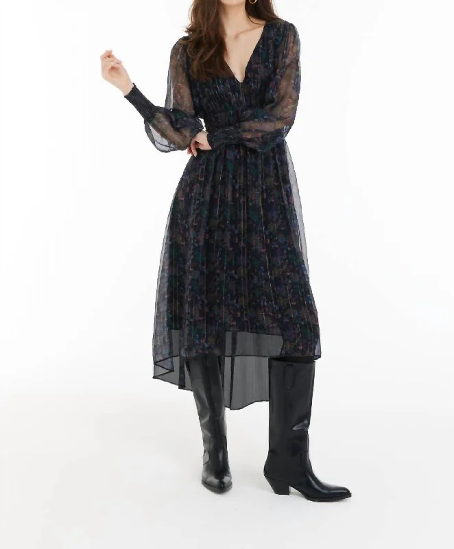 Charming Everyday Clothing For Women Fast Fashion Favorites Reeve Midi Dress In Black Multi