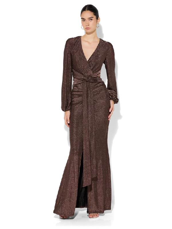 Women's Evening Outfit Low Price Special Serena Cinnamon Metallic Gown