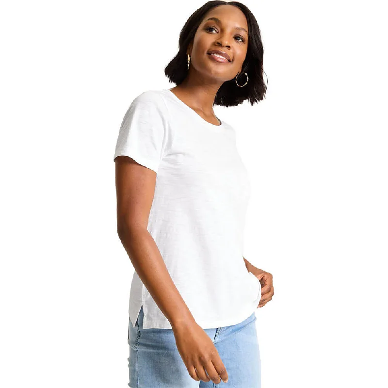 Women's Sports Apparel Now On Sale For Chic Urban Styles Tommy Bahama Women's Indigo Palms Pigment Dyed T-Shirt - White