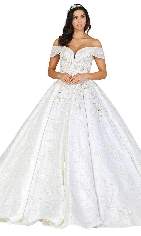 Charming Women's Garments Seasonal Fashion Dancing Queen 0153 - Off-Shoulder Lace Applique Ballgown