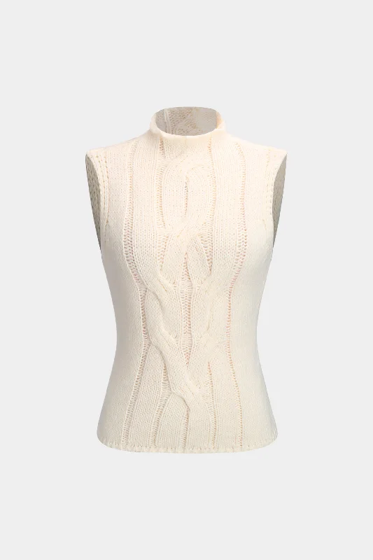 Women's Night-Out Clothes Alluring Design Knit Mock Neck Tank Top