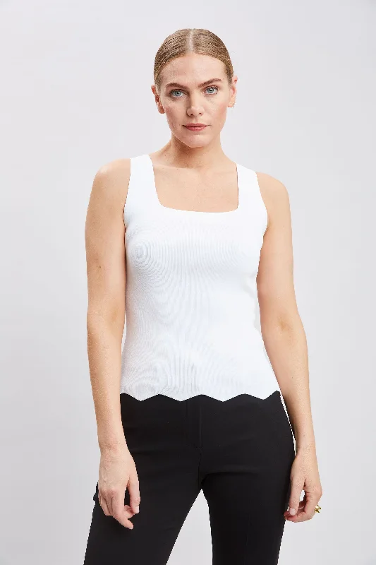 Women's Urban Clothing Special Offer Scallop Hem Tank