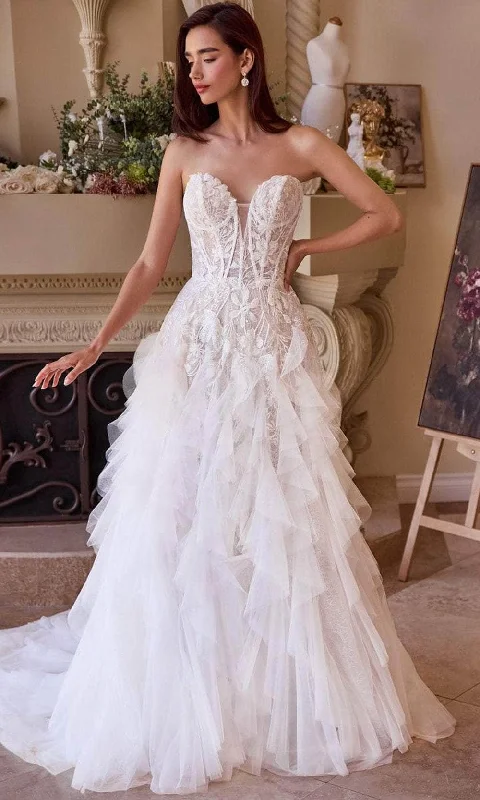 Charming Everyday Clothing For Women Limited Stock, Big Discounts Andrea and Leo WL016 - Embroidered A-Line Bridal Gown