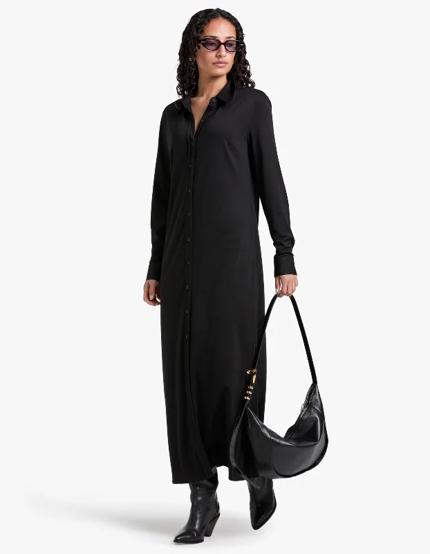 Timeless Women's Garments Comfort Meets Fashion Mallory Knit Midi Dress - Black