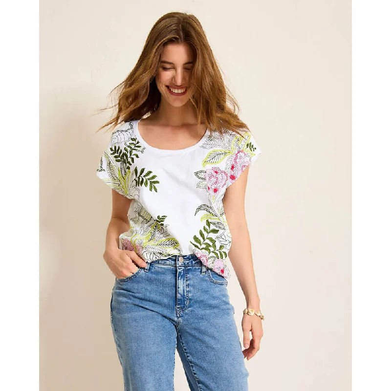 Women's Wardrobe Apparel End - Of - Month Blowout Tommy Bahama Women's Blooming Laelia Lux T-Shirt - White