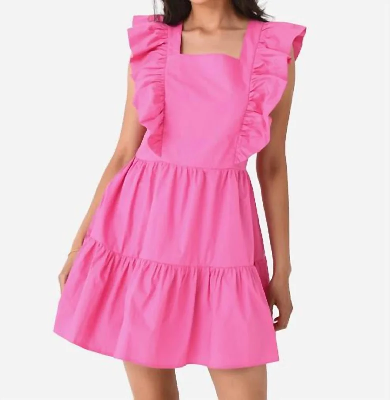 Women's Versatile Apparel Style Beyond Borders Tuscana Mini Dress In Pink