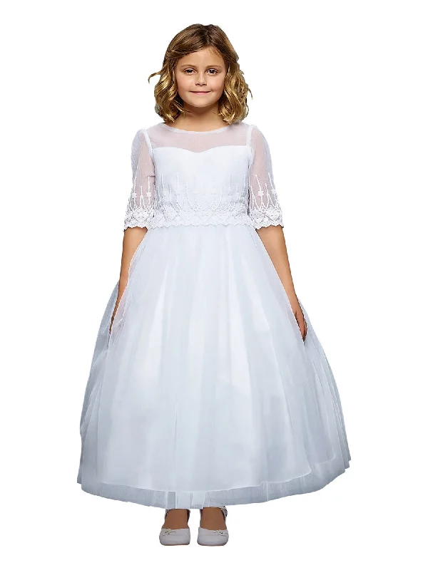 Comfortable Outfit For Women Fashion For Every Occasion Little Girls White Floral Mesh Multi Layer Flower Girl Dress 2-6