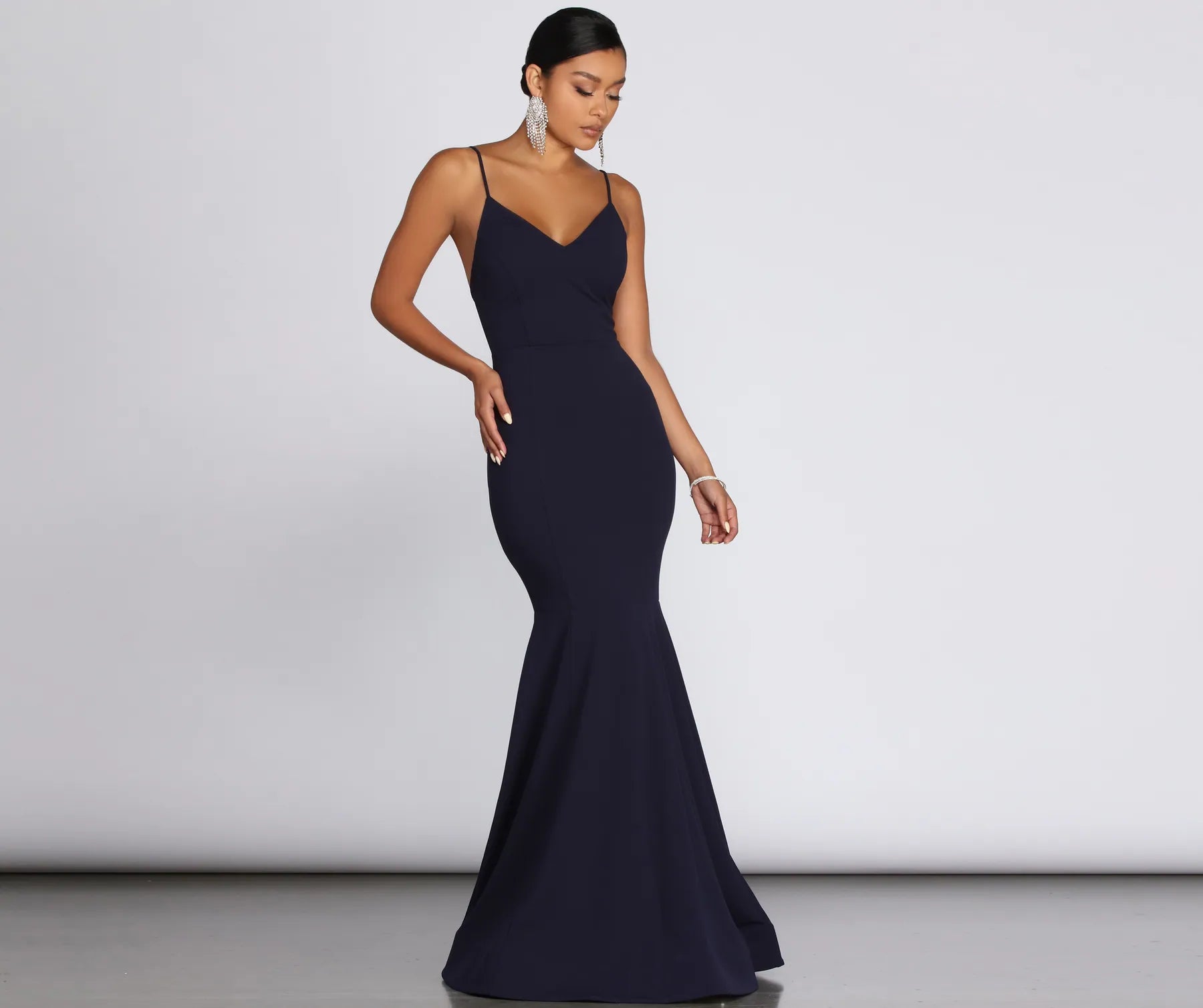 Casual Garments For Women Huge Discounts This Week Raquel Cross-Back Mermaid Gown