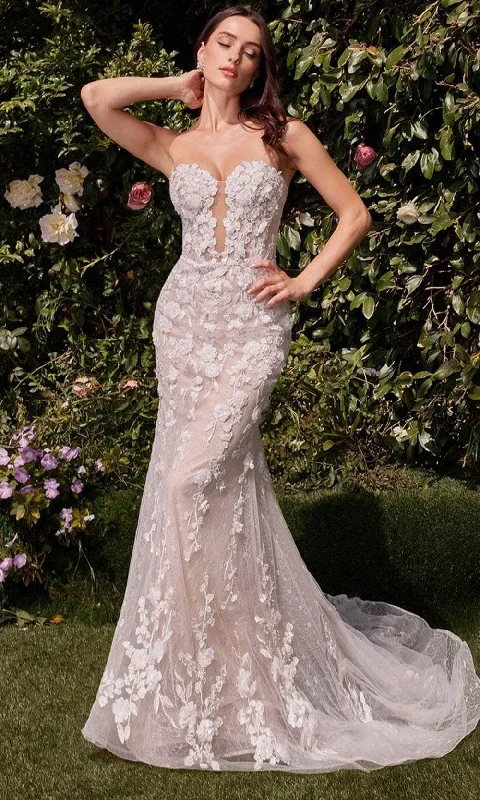 Women's Holiday Clothing Embrace New Fashion Ladivine Bridal CD793W - Floral Mermaid Bridal Dress