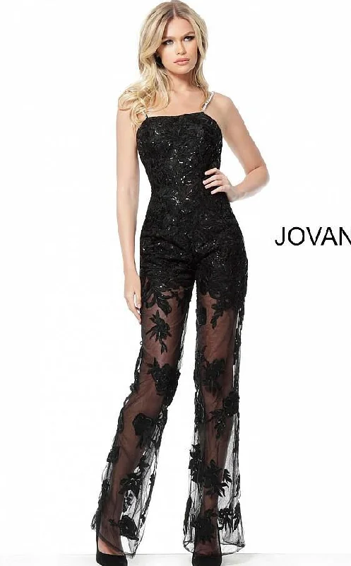 Stylish Women's Clothing Classic Timeless Elegant Style Jovani 59225 Formal Lace Evening Jumpsuit