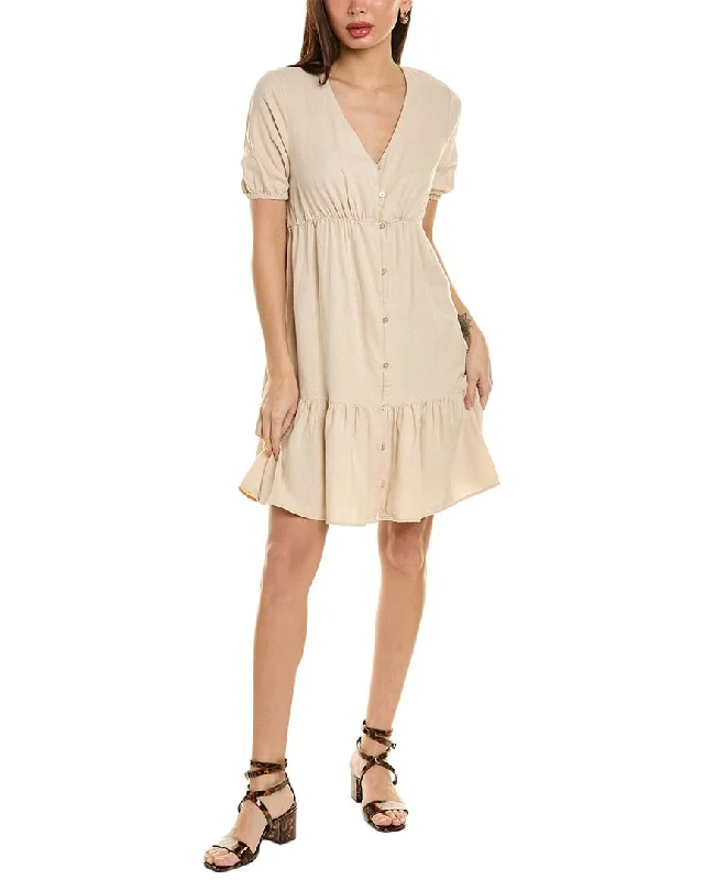 Women's Clothing Apparel Sets Chic And Edgy Ellen Tracy Linen-Blend Mini Dress