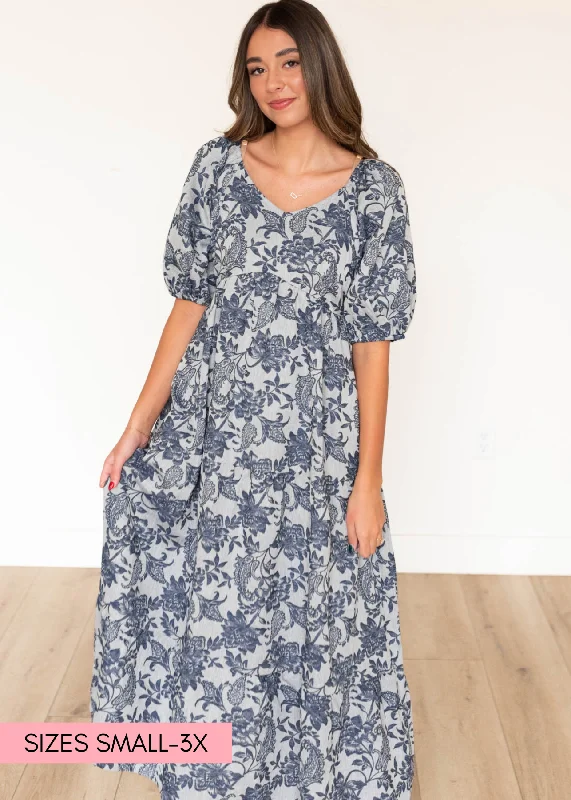 Women's Trendy Clothing Premium Quality Garments Charity Navy Floral Dress