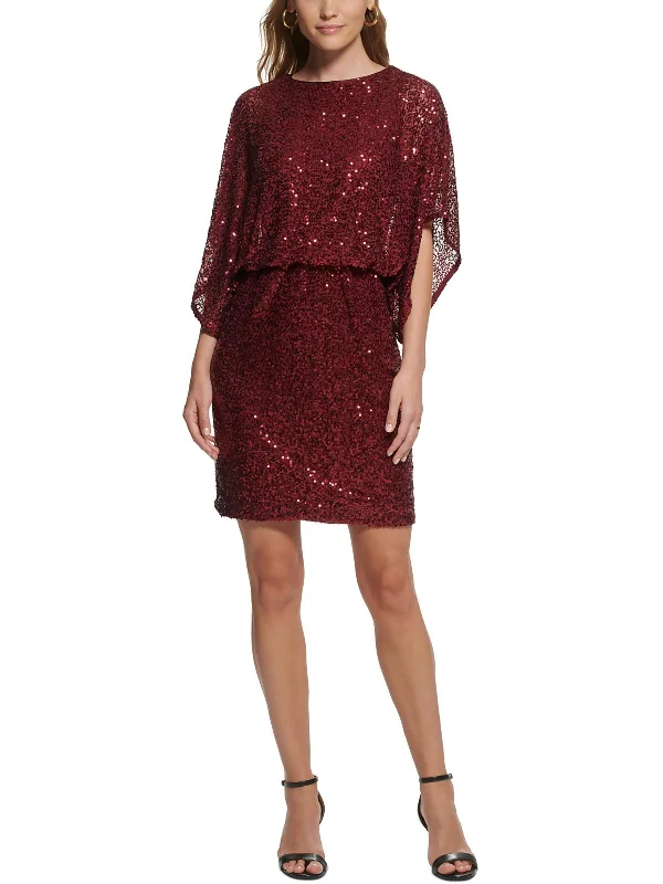 Sustainable Women's Clothes Trendy Women's Wear Collection Womens Nylon Sequined Mini Dress