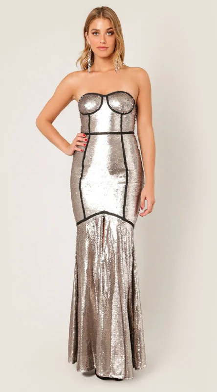 Women's Clothing Apparel Sets Trend Forward Threads For Her Mae Starstruck Sequins Gown