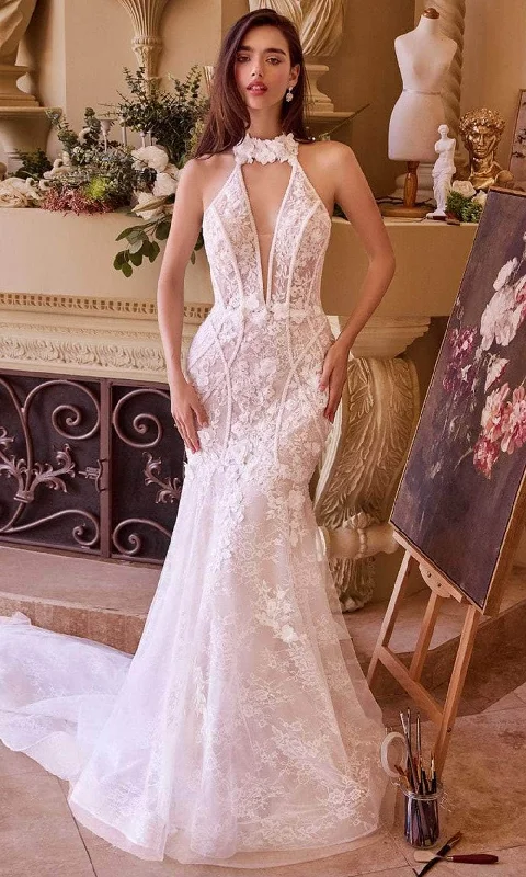 High-Fashion Women's Clothing Hot Brand Discounts Andrea and Leo WL019 - Halter Lace Bridal Gown