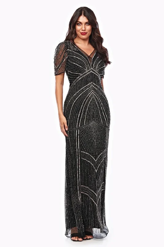 Women's Relaxed Outfit Limited Time Flash Sale Jesse Harper - JH0502 Longline Art Deco Gown