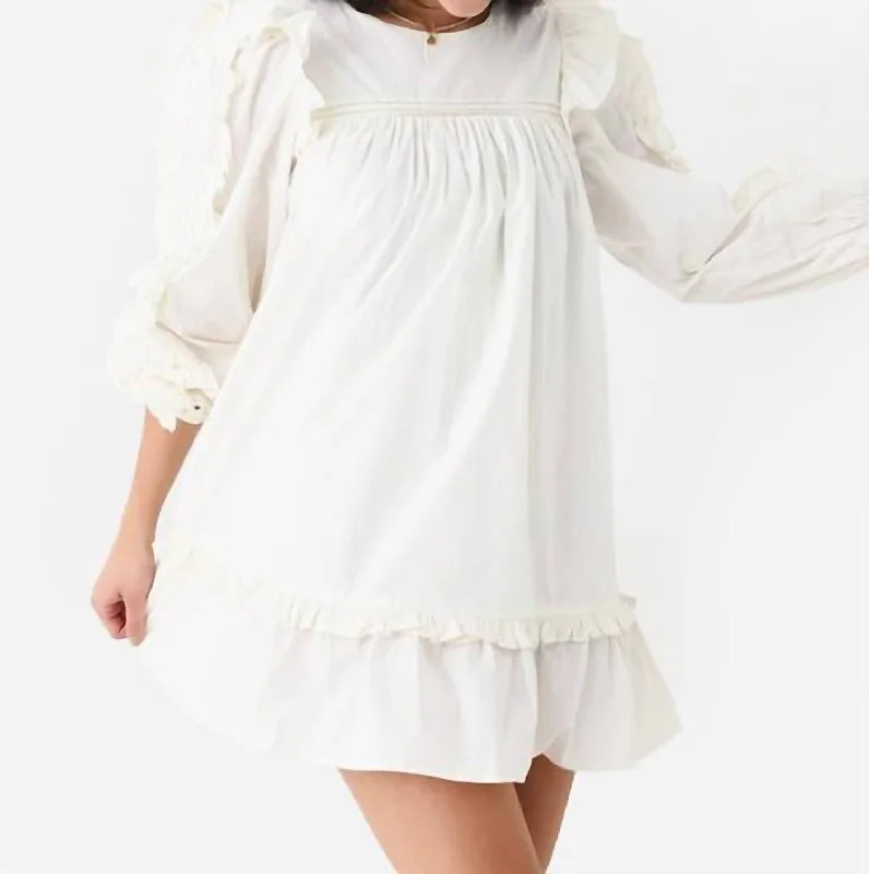 Comfortable Garments For Women Hot Picks Annabelle Mini Dress In Ivory