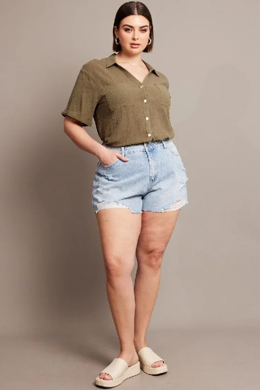 Women's Night-Out Clothes Buy More, Save More Denim Relaxed Shorts High Rise