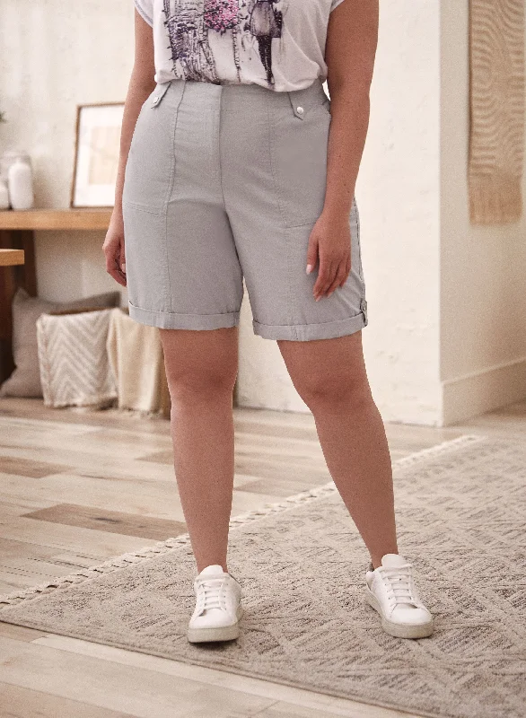 Women's Holiday Clothes Mid - Season Sale Roll-Up Hem Shorts